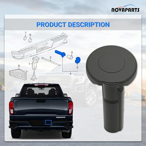 NOVAPARTS 22979267 47830 Tube Spare Tire Carrier Lock Cover and Rings Kit for 2014-2019 Chevy Silverado 1500 2500 HD 3500 HD 2014-2019 GMC Sierra 1500 2500 HD 3500 HD Spare Tire Hoist Cover 15769308 - Image 5