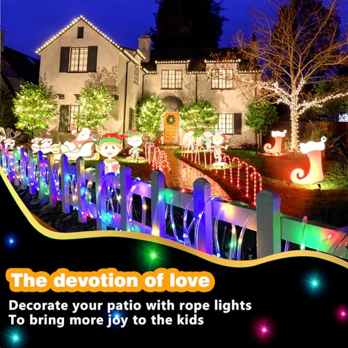 GLPE LED Rope Lights Indoor with USB Powered, 66Ft (33Ft X 2 Pack) 200 LED String Lights Outdoor with Remote,16 Color Changing Rope Lights for Outside Garden Party Wedding Christmas - Image 3