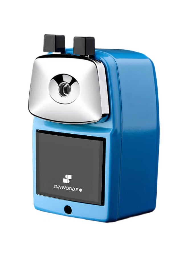 Sunwood Metal Body Adjustable Thickness Hand-Crank Pencil Sharpener/Rotary Pencil Sharpener/Dull Pencil Sharpener/Rotary Pencil Sharpener, Durable, Blue, 5191 - Image 1
