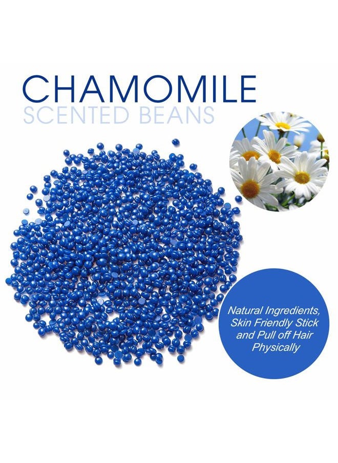 Yovanpur Hard Wax Beads for Hair Removal, Yovanpur Wax Beads for Sensitive Skin, Har Wax Beans for Coarse Hair, Waxing beads for Face, Eyebrow, Body, Bikini, Brazilian At Home 300g (10 Oz)/bag (Blue)  - Image 3
