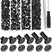 YORANYO 100Sets Black Chicago Screws Leather Rivets Kit for Fabric Leather Crafting Assorted 6 Sizes Chicago Binding Screws for Decorate and Repair Belt Bag Shoes Purse Pet Collar Clothing Bookbinding - Image 2