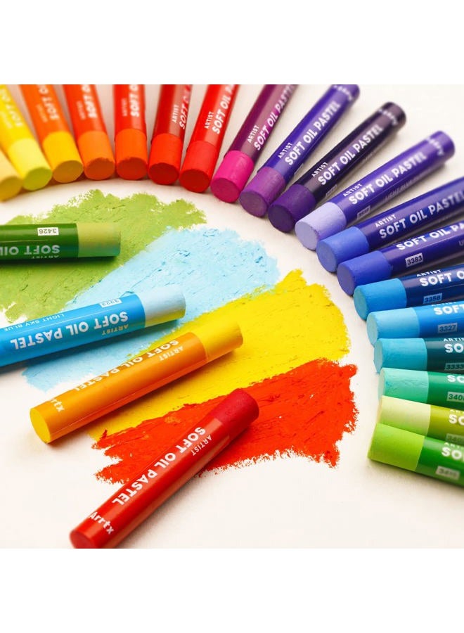 Arrtx Oil Pastels for Artists, 72 Colors Soft Oil Pastels Vibrant and Creamy, Art Pastel Crayons Art Supplies for Professional and Beginners - Image 3
