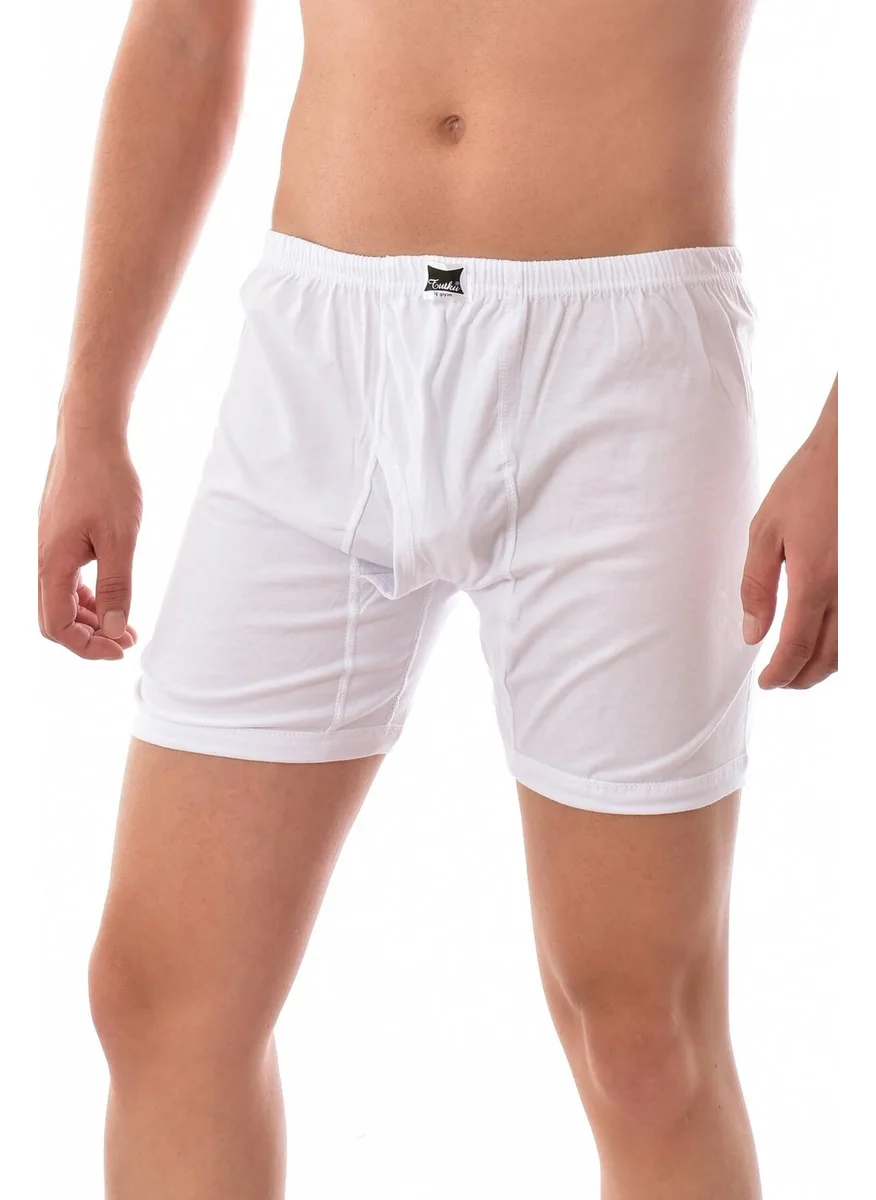 Tutku 3 Pieces Men's Long Johns Boxer White 0110