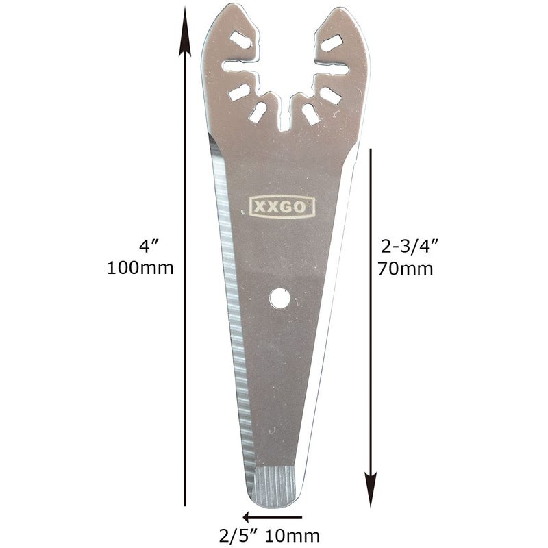 XXGO 8 Pcs Oscillating Tool Scraper Blades to Remove Caulking Adhesive Glue Sealant Paint Foam Glaze for Removal Cutting Cleaning Stripping for Dewalt Milwaukee Ryobi Bosch Dremel Rockwell XG8201 - Image 2