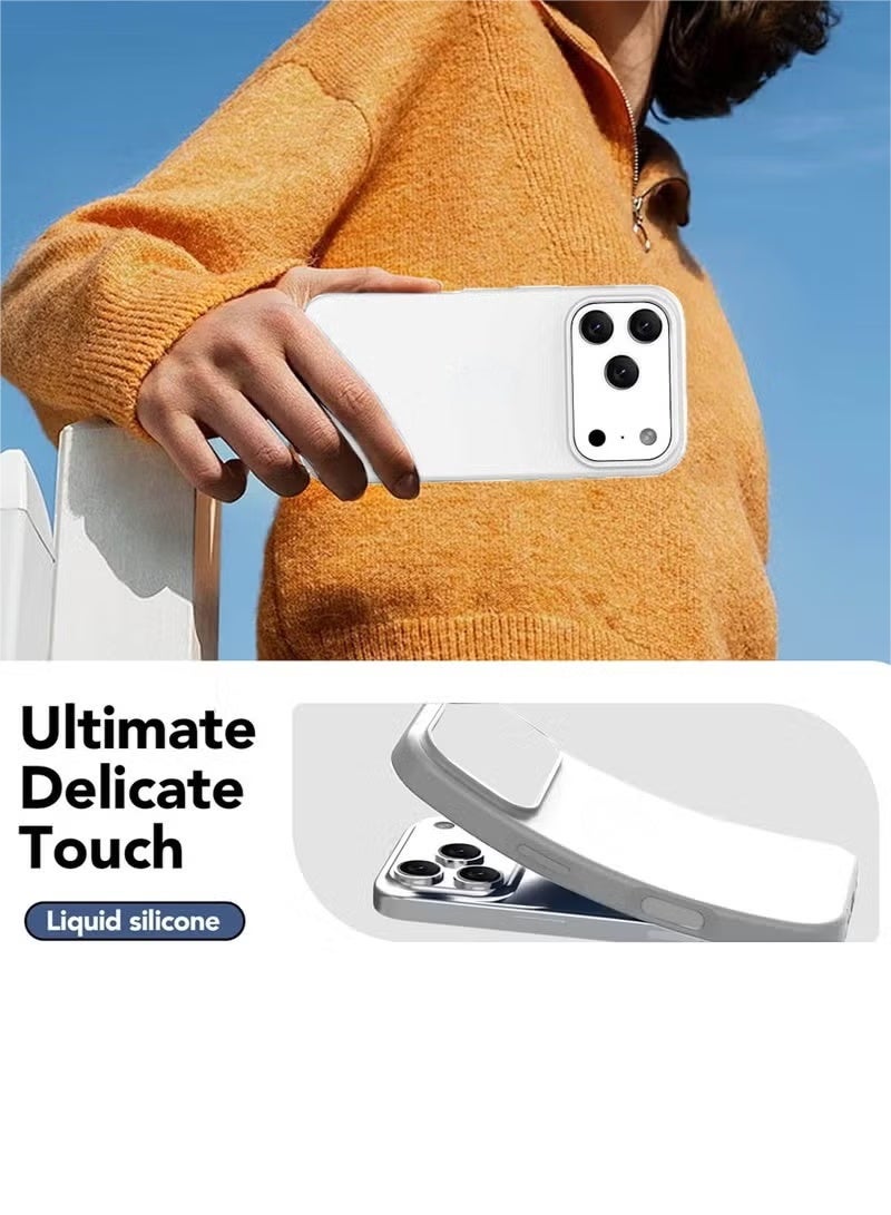 Bobo iPhone 17 Pro Max Case Liquid Soft Silicone iPhone 17 Pro Max Cover Anti Scratch with Inside Microfiber Lining Shockproof Protective Phone Case for iPhone 17 Pro Max - Image 4