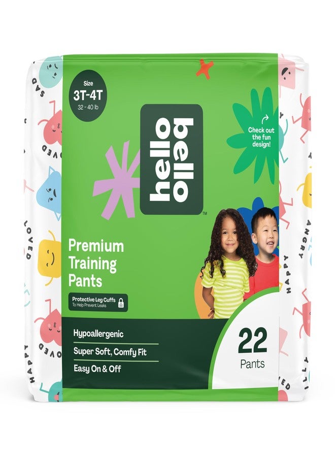 Hello Bello Premium Training Pants 3T-4T, All About Feelings Design, 22ct Jumbo Pack - Image 1