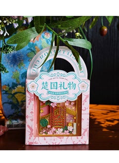 Gifts from Chu Refrigerator magnet with the image of falling cherry blossoms and the Yellow Crane Tower  - Image 2