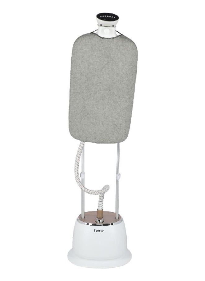 homix - 1800W Strong Build for Effortless Usage Garment Steamer White and Grey 1.6 L ZG-MT01 - Image 1