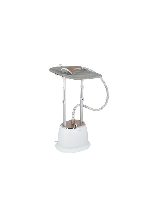 homix - 1800W Strong Build for Effortless Usage Garment Steamer White and Grey 1.6 L ZG-MT01 - Image 1