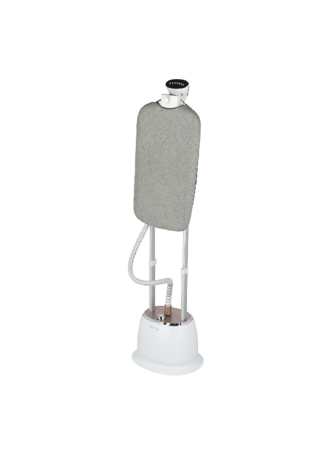 homix - 1800W Strong Build for Effortless Usage Garment Steamer White and Grey 1.6 L ZG-MT01 - Image 1