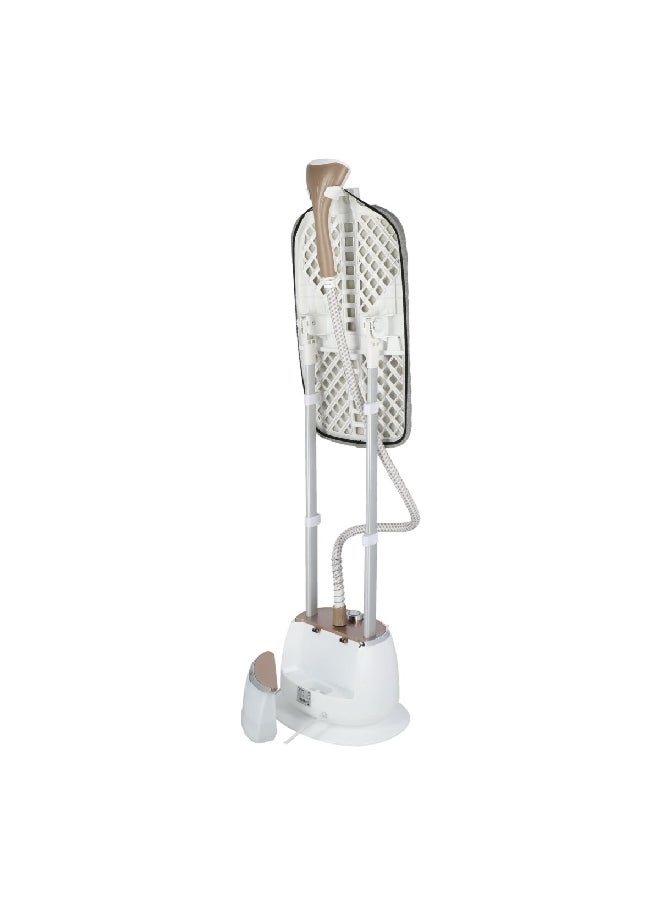 homix - 1800W Strong Build for Effortless Usage Garment Steamer White and Grey 1.6 L ZG-MT01 - Image 1