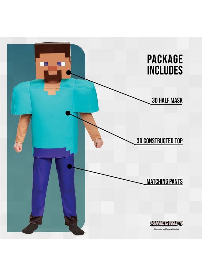 Disguise زي ستيف ديلوكس من ماينكرافت، متعدد الألوان، صغير (4-6) - Image 3