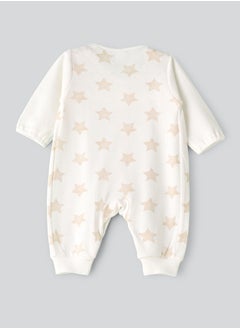 Tiny Hug Baby Girl White Star and Bow Onesie  - Image 2