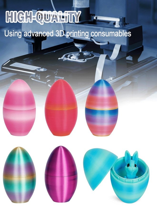ONEVIVE 3D Printed Bunny Egg with Articulated Rabbit Inside, Easter Egg Surprise, Bunny Fidget Toy, Easter Basket Filler, Spring Gift for Kids - Image 4