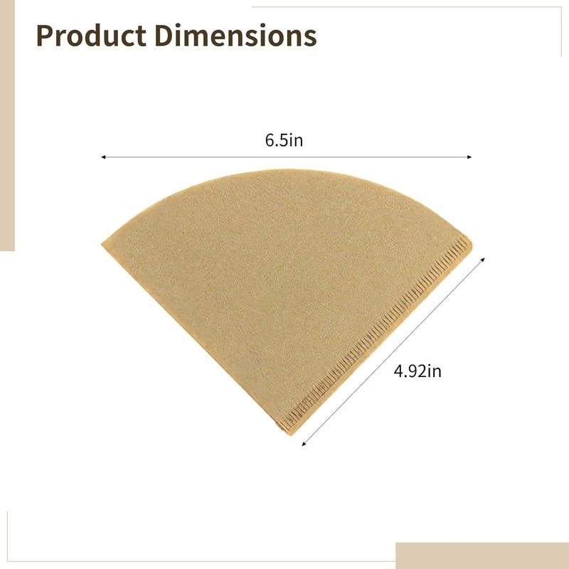 Hand Drip Coffee Filter Paper, 100 Pcs Fryer Oil Filters, V60 Cone Filter, Thickened Wood Pulp for Grease Coffee Tea, Kitchen Essential - Image 3