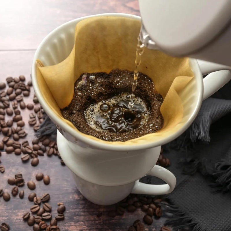Hand Drip Coffee Filter Paper, 100 Pcs Fryer Oil Filters, V60 Cone Filter, Thickened Wood Pulp for Grease Coffee Tea, Kitchen Essential - Image 5