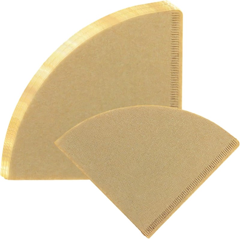 Hand Drip Coffee Filter Paper, 100 Pcs Fryer Oil Filters, V60 Cone Filter, Thickened Wood Pulp for Grease Coffee Tea, Kitchen Essential - Image 1
