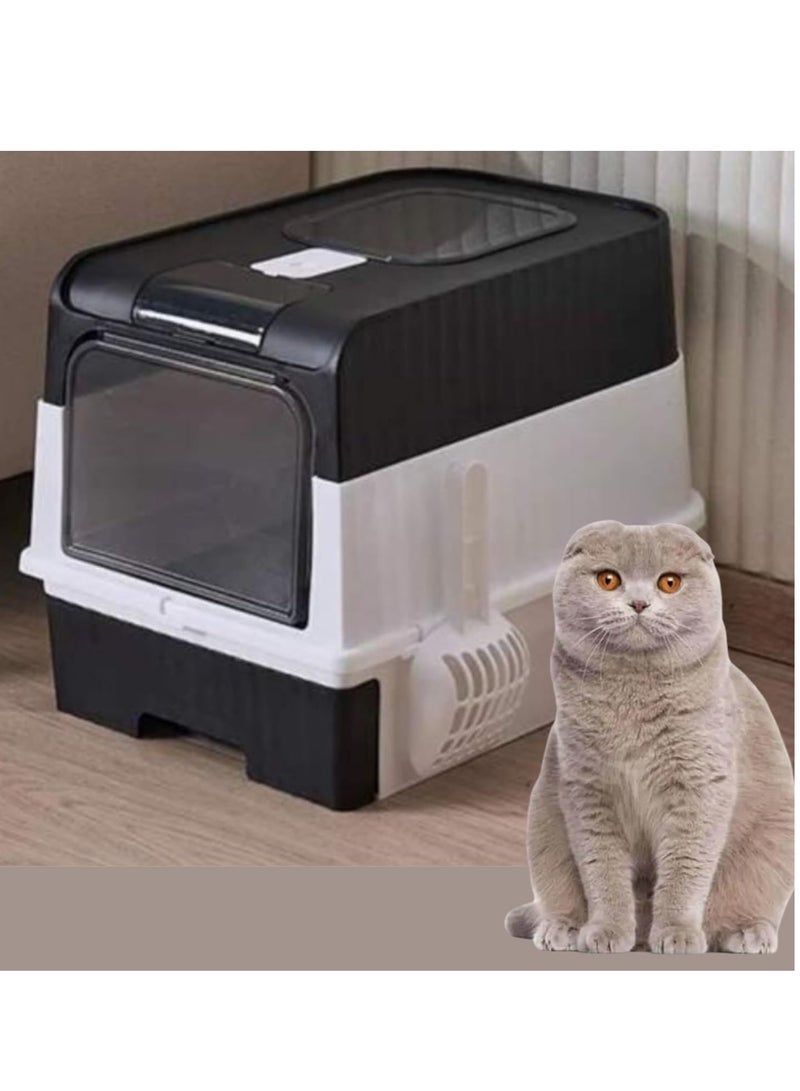 Cat Litter Box Large Drawer Type Rechargeable Sterilisation Anti-odour Pet Fully Enclosed Cat Litter Box - Image 1