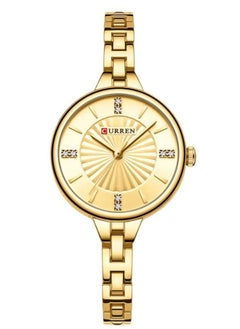 CURREN Stainless Steel Elegant Design Dual Tone Analog Quartz Wrist Watch with Date For Women 9097L Gold  - Image 1