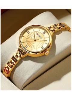CURREN Stainless Steel Elegant Design Dual Tone Analog Quartz Wrist Watch with Date For Women 9097L Gold  - Image 2