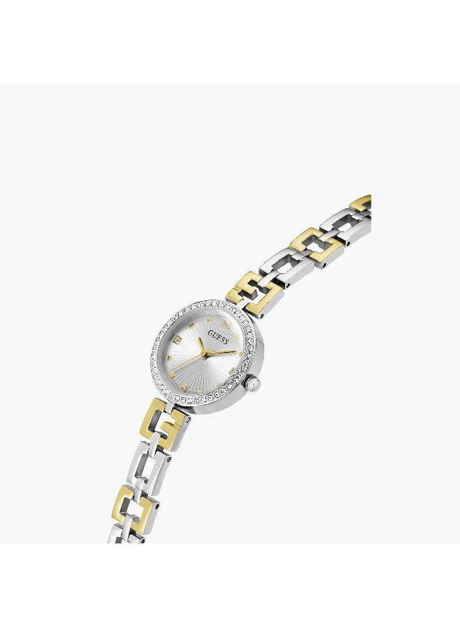 جس Gold and Silver Analog Watch for Women