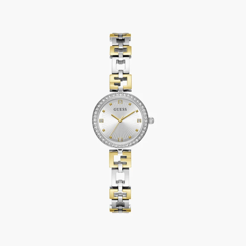 جس Gold and Silver Analog Watch for Women