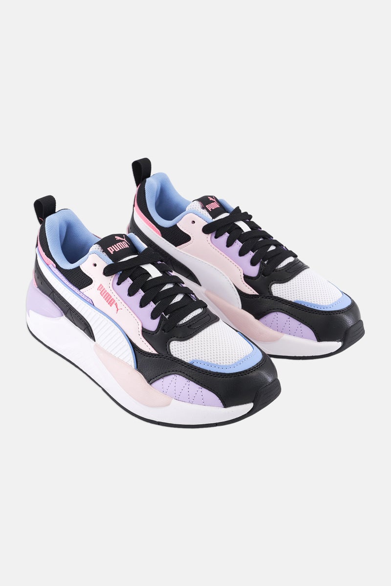 PUMA أحذية خارجية للأطفال الأولاد بتصميم مربع مع أربطة، أبيض - Image 1