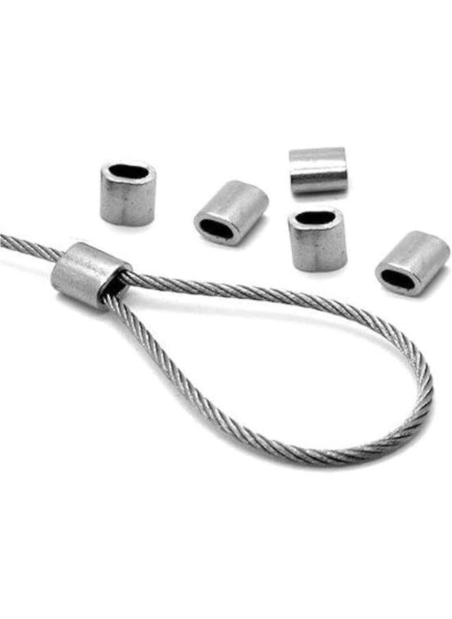 Biella M6 Aluminium Ferrules Oval Conforming Pressing Sleeves, Ferrules for Ropes, Wire Rope ferrules, Aluminium Rope Sleeve, Press Clamp Pack of 6  - Image 4