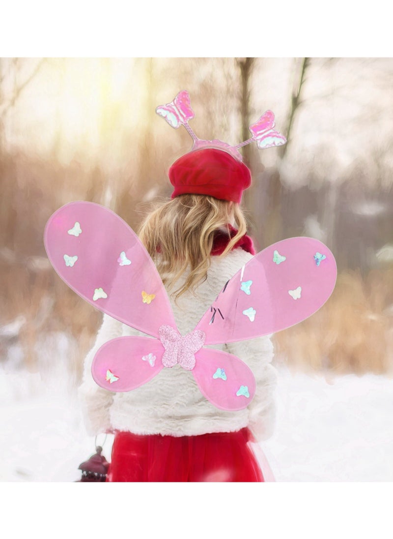 Generic Light Up Fairy Costume Set, 4Pcs Includes LED Tutu Skirt, erfly Fairy Wings erfly Wand, Headband,  Wings erfly Wings Costume, for  Costume Birthday Party Decoration  - Image 4