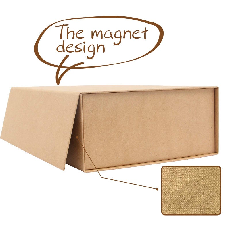Rsgift Kraft Gift Box Small Kraft 7.8x7x3.1 Gift Box for Women Closure Lid Christmas,Thanksgiving Day,Valentine's Day,Christmas Gift Boxes - Image 5