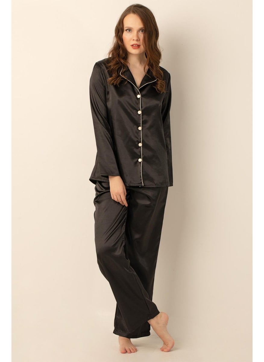 DoReMi Long Sleeve Satin Pajamas Set  - Image 1