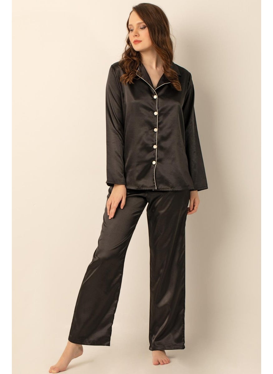 DoReMi Long Sleeve Satin Pajamas Set  - Image 2