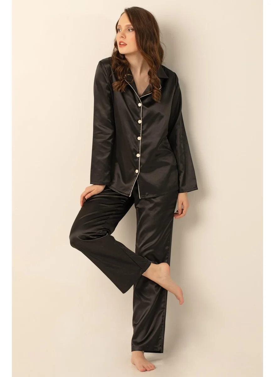 DoReMi Long Sleeve Satin Pajamas Set