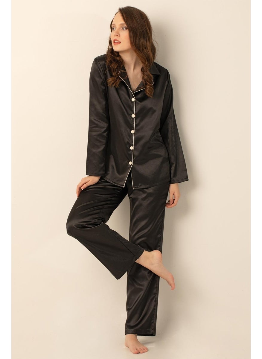 DoReMi Long Sleeve Satin Pajamas Set  - Image 3