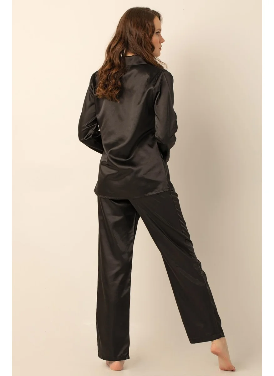 DoReMi Long Sleeve Satin Pajamas Set