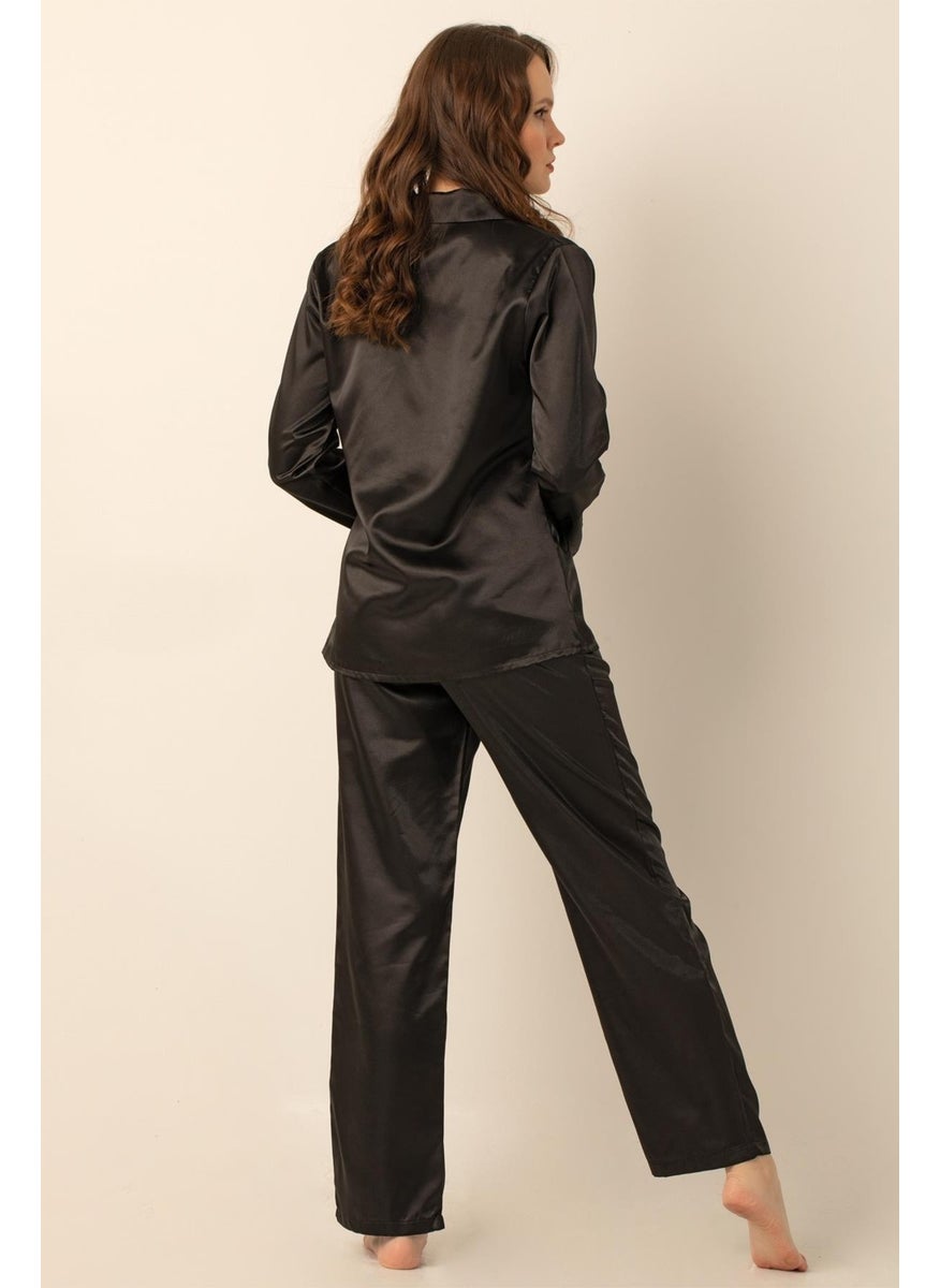 DoReMi Long Sleeve Satin Pajamas Set  - Image 4