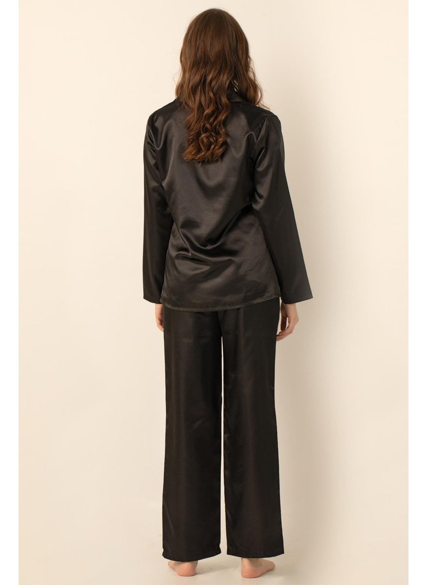DoReMi Long Sleeve Satin Pajamas Set  - Image 5