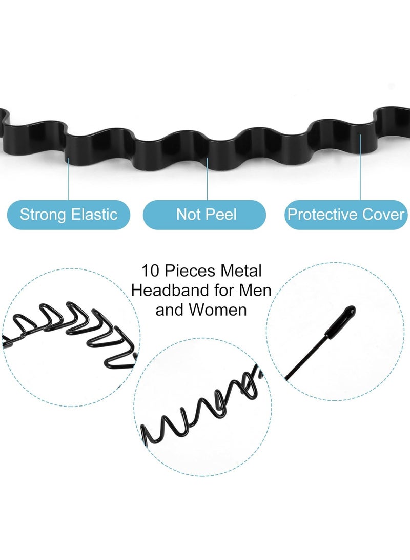 5PCS Wave Headband Set for Men & Women – Flexible Spring Hair Hoop for Sports, Face Washing, Running & Daily Hair Styling - Image 3