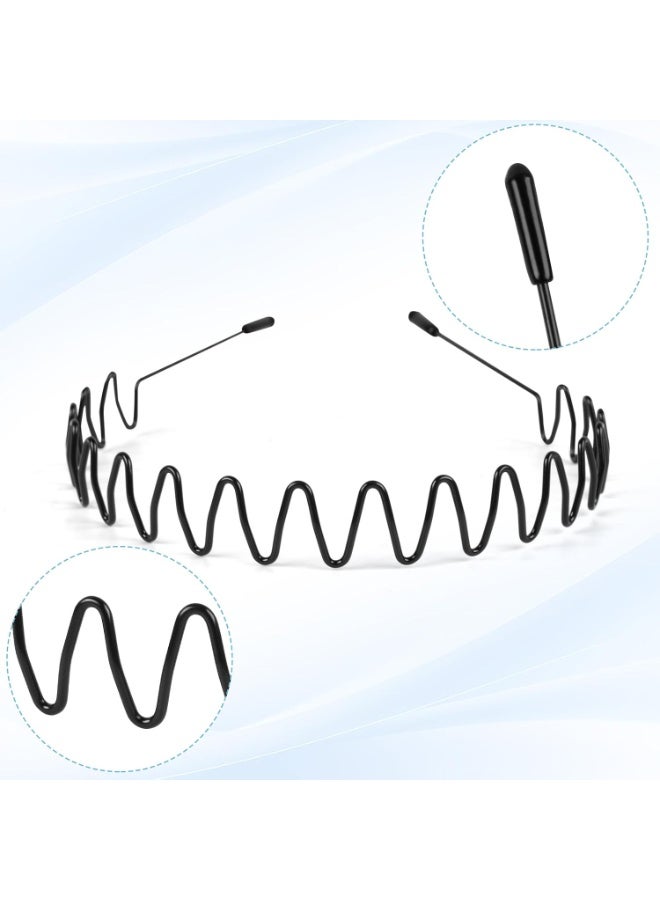 5PCS Wave Headband Set for Men & Women – Flexible Spring Hair Hoop for Sports, Face Washing, Running & Daily Hair Styling - Image 2
