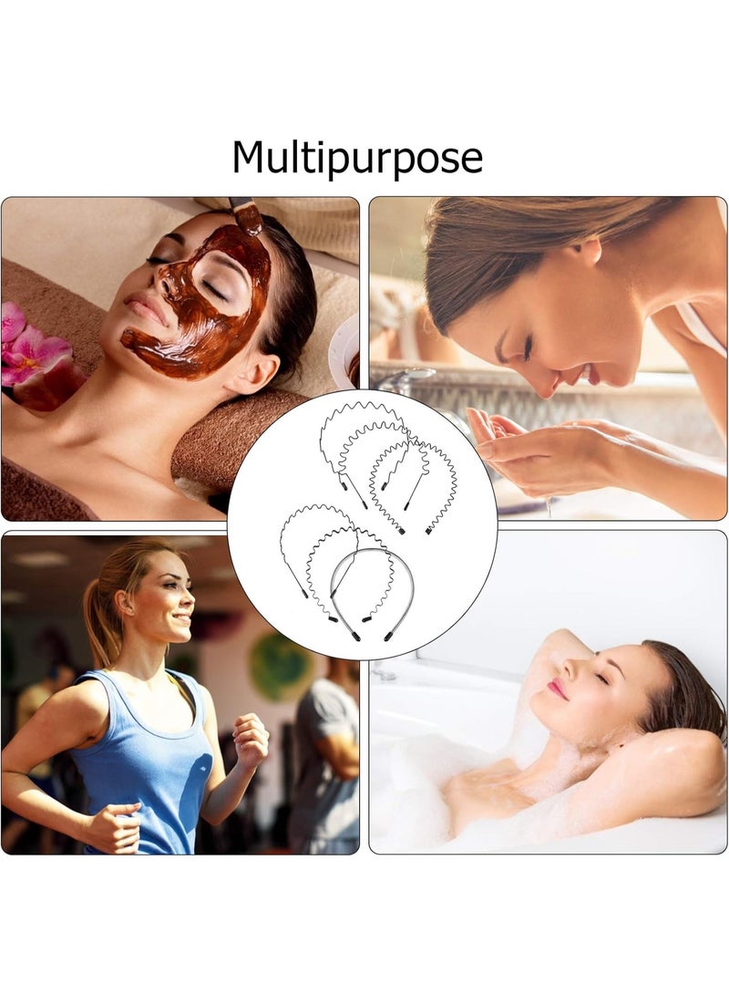 5PCS Wave Headband Set for Men & Women – Flexible Spring Hair Hoop for Sports, Face Washing, Running & Daily Hair Styling - Image 4