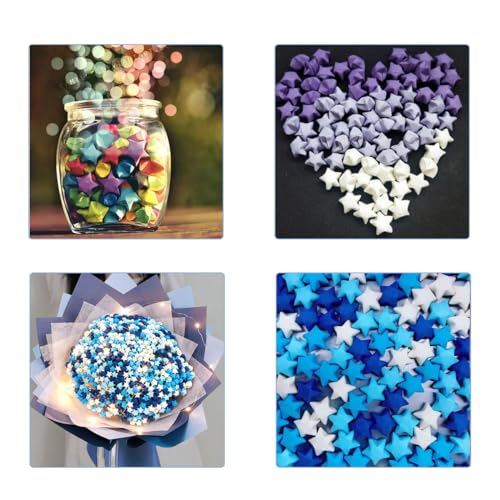 ZTEOFO 1080 Sheets Origami Stars Paper Strips, Purple Solid Color Gradient Color Origami Paper Stars, Color Star Paper Strip, DIY Paper Origami Stars, Origami Star Paper Strips, Star Origami Paper - Image 2