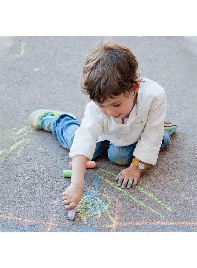 feela Sidewalk Chalk, 162 Pack 18 Colors Sidewalk Chalk Set For Kids Jumbo Chalk Bulk, Great for Kids Family, Paint on Sidewalk Wall School Driveway Blackboard Street Playground - Image 4