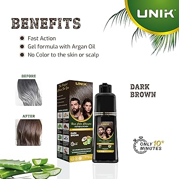 Professional Aloe Vera Dark Brown Natural Hair Colour Organic Shampoo cleanser Haircare Cleansing Comfort conditioner Dark Brown Colour - Image 5