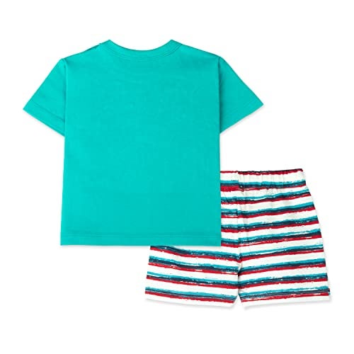 ARIEL Baby Boys & Baby girls Cotton Printed Round Neck Half Sleeve T-shirt & Short Trendy Summer Clothing Sets(AR-BHALFSS-36-White-beard_Multicolor_3 Months - 6 Months) - Image 2