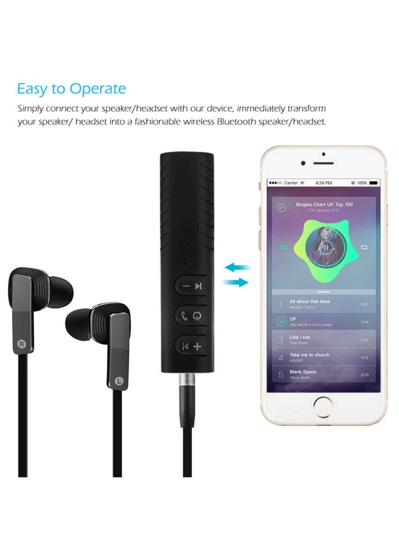 Wireless Bluetooth 5.0 Receiver Adapter with 3.5mm Jack for Car Music Audio Aux A2DP Headphone Receiver Handsfree Calling and Streaming - Image 3