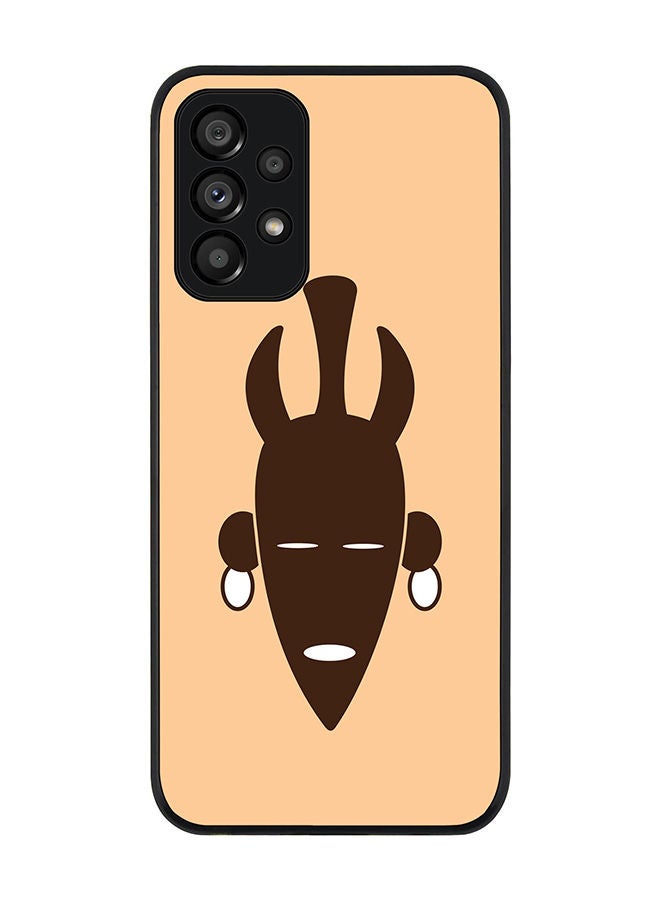 Stylizedd Rugged Black edge case for Samsung Galaxy A73 5G Slim fit Soft Case Flexible Rubber Edges Anti Drop TPU Gel Thin Cover - Tribal Doctor - Image 1