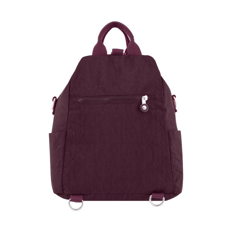 CAPRICE COLLECTION Unisex Medium Backpack – Burgundy, Compact, Water-Resistant Nylon, 10L Capacity - Image 2