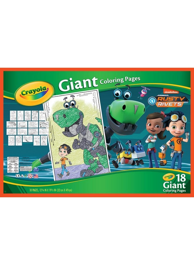 Crayola Rusty Rivets 18 Giant Coloring Pages Gift For Kids 3 4 5 6 Red - Image 3