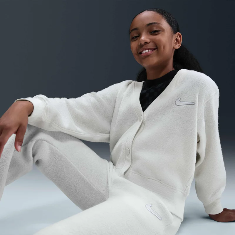 Nike White Kids' Sportswear Long-Sleeve Top  | Best Price UAE