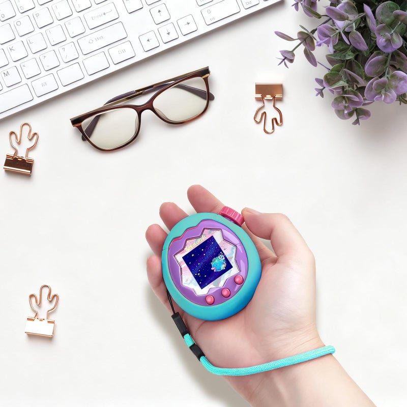 YouKnow Silicone Case for Tamagotchi Paradise Interactive Toy Digital Pet, with Screen Protector and Wrist Strap (Green) - Image 4